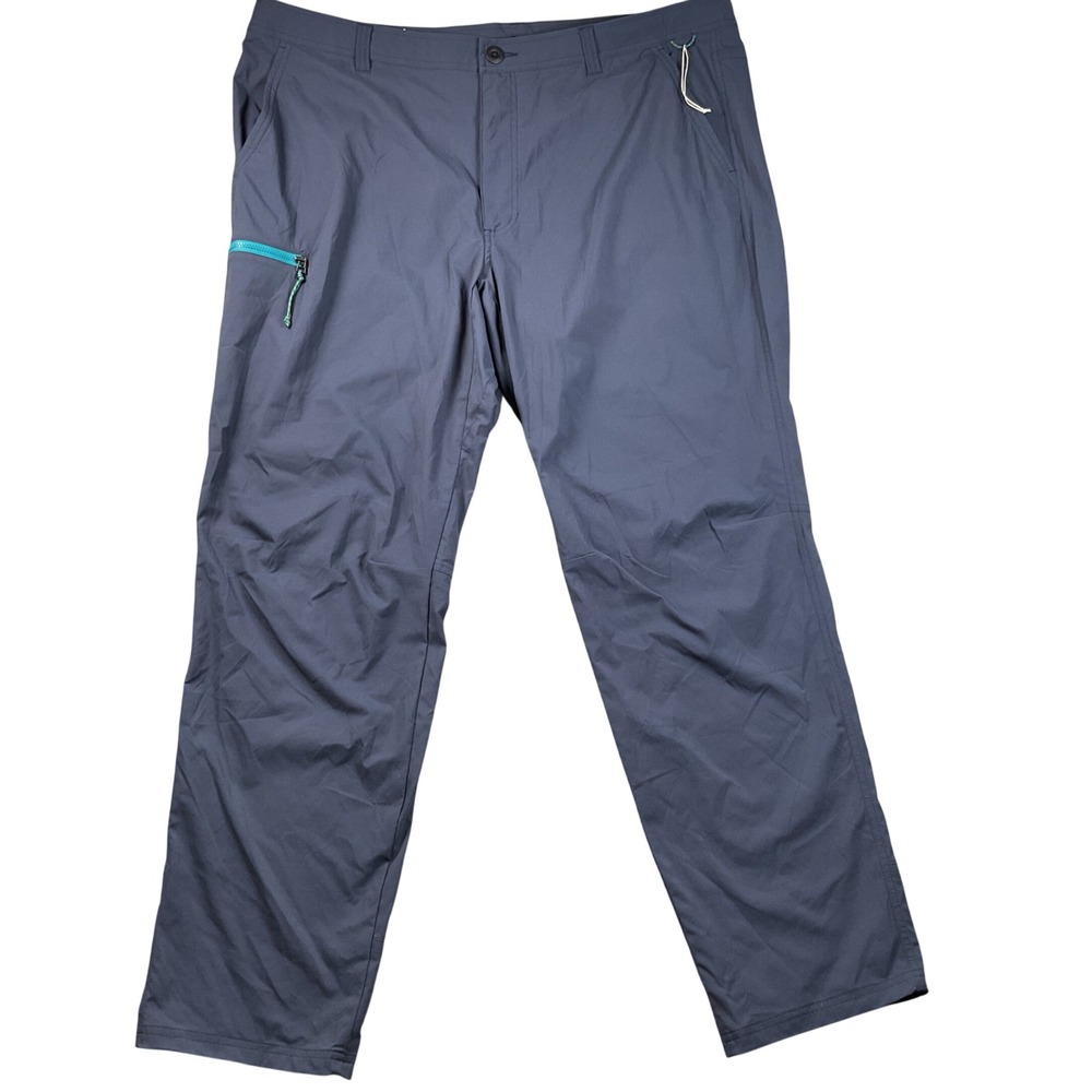 REI Co-op Hiking Pants Mens 42x32 Blue Gray Excellent Performance Trail Trousers - Picture 1 of 9